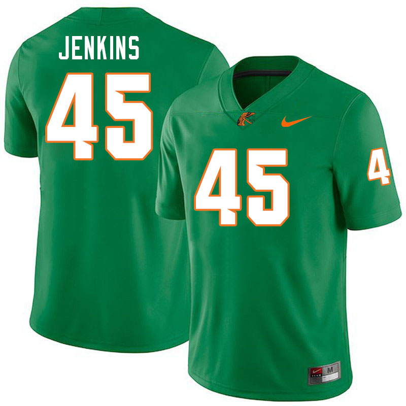Florida A&M Rattlers #45 Nay'Ron Jenkins College Football Jerseys,Uniforms-Green